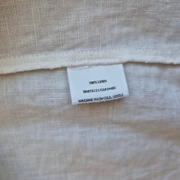 EILEEN FISHER White Linen Tank Sun Dress Pocket V-Neck Adjustable Straps - Picture 10 of 12